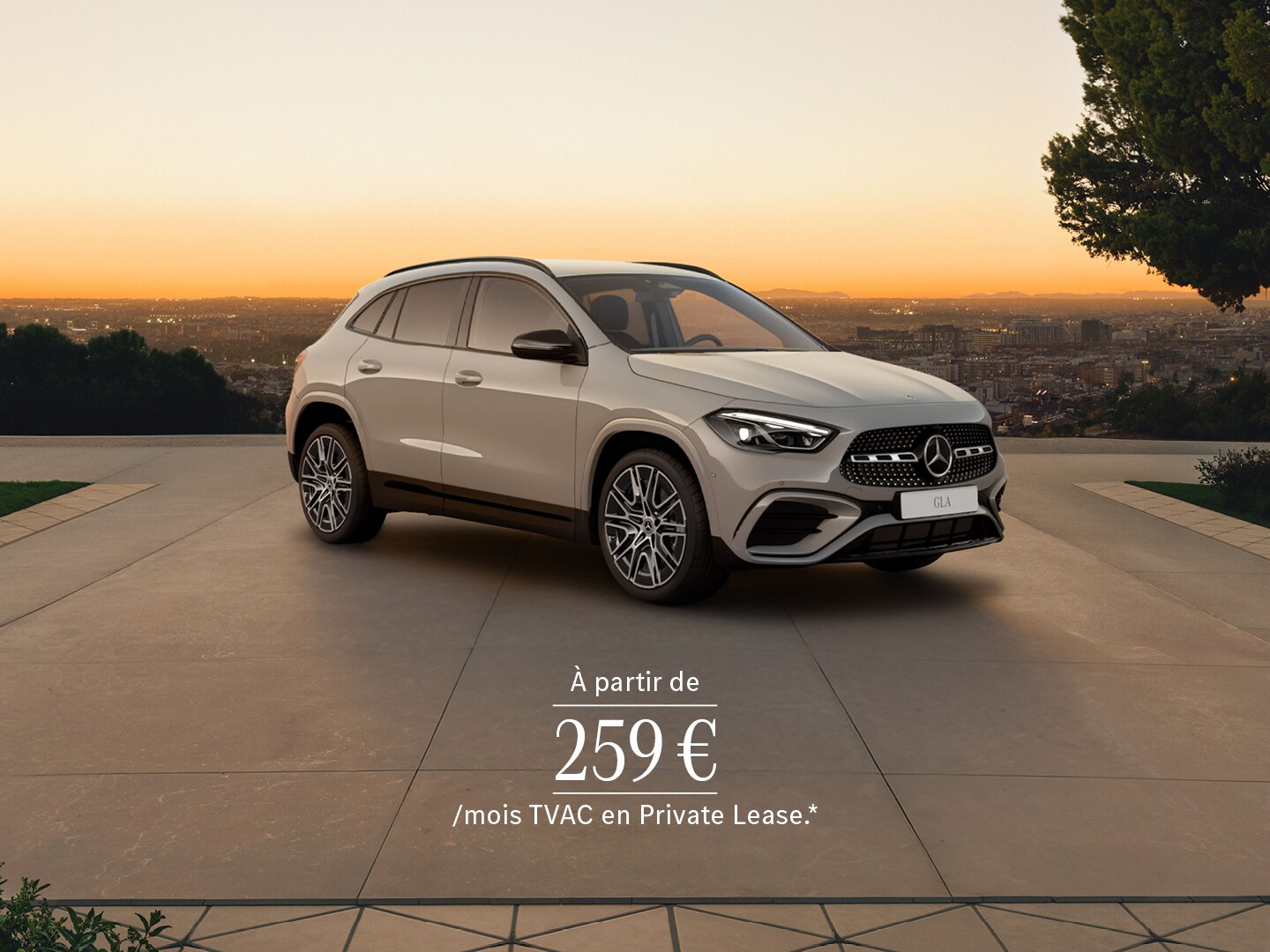 Le nouveau GLA électrique.de l'exterieur