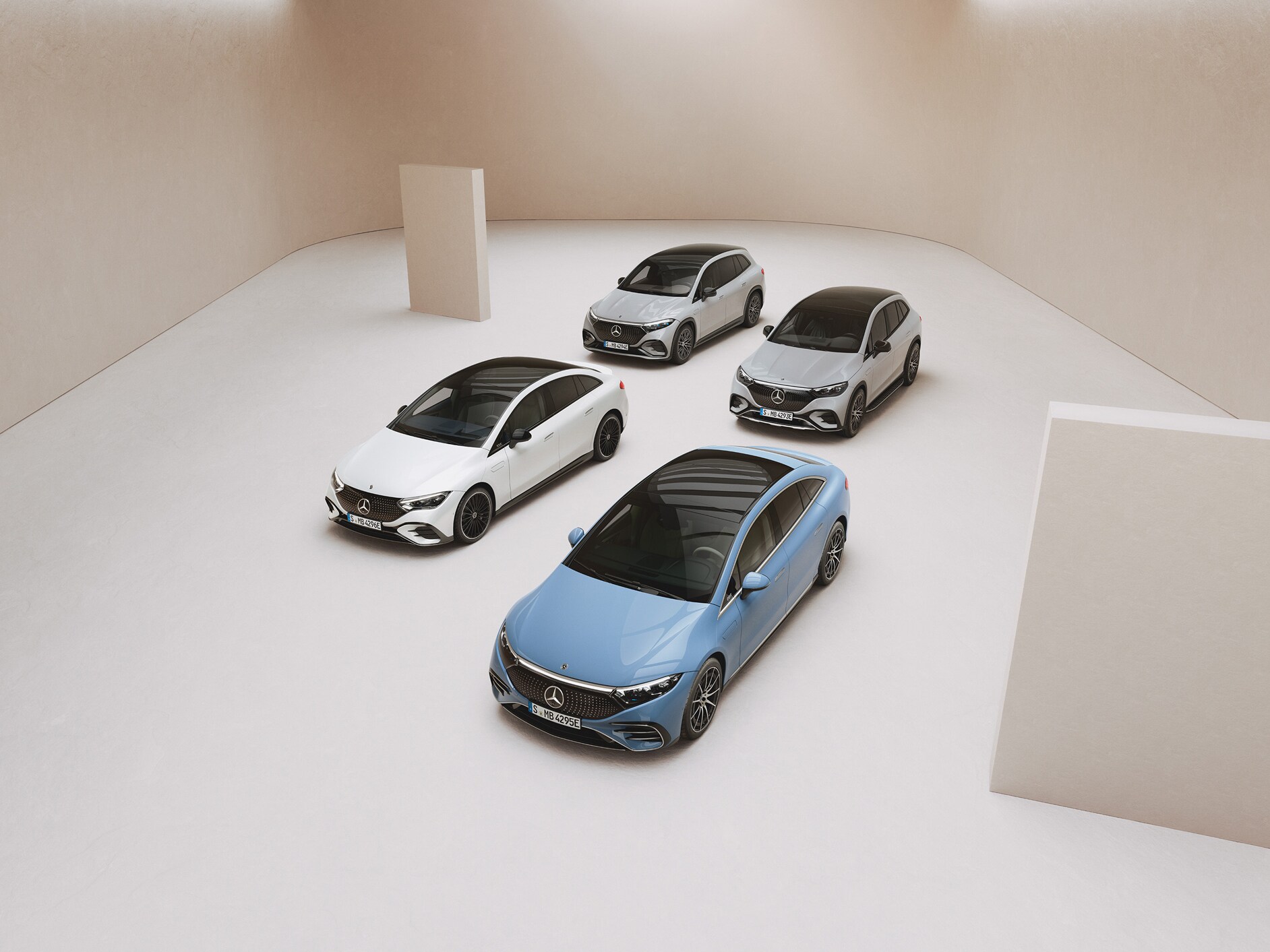 Das Angebot an Elektroautos von Mercedes-Benz.