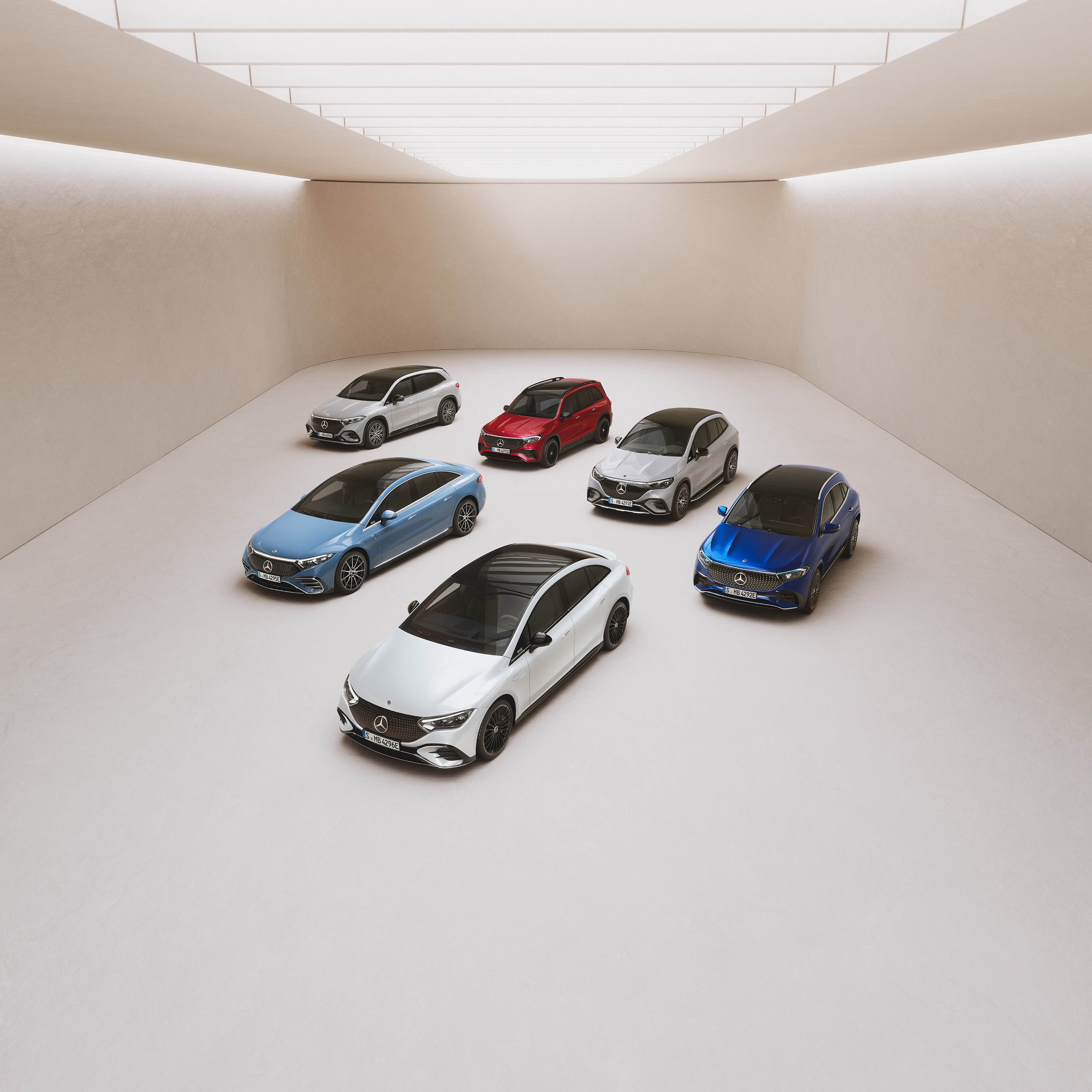 Das Angebot an Elektroautos von Mercedes-Benz.