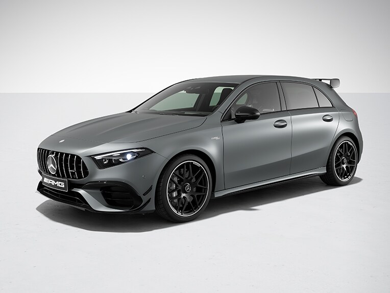 Das Exterieur der Mercedes-AMG A-Klasse mit AMG Aerodynamik-Paket.