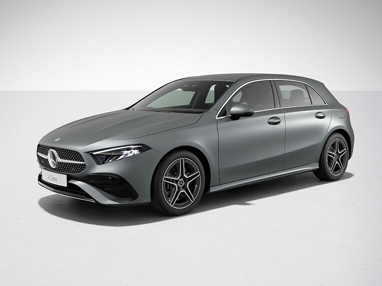 L'extérieur de la Classe A de Mercedes-Benz avec AMG Line.