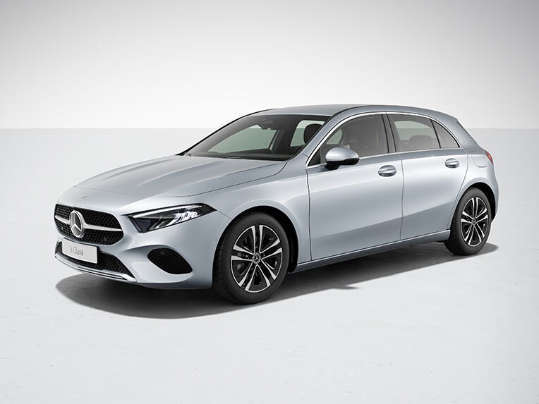 L'extérieur de la Classe A de Mercedes-Benz avec la ligne d'équipement Progressive.