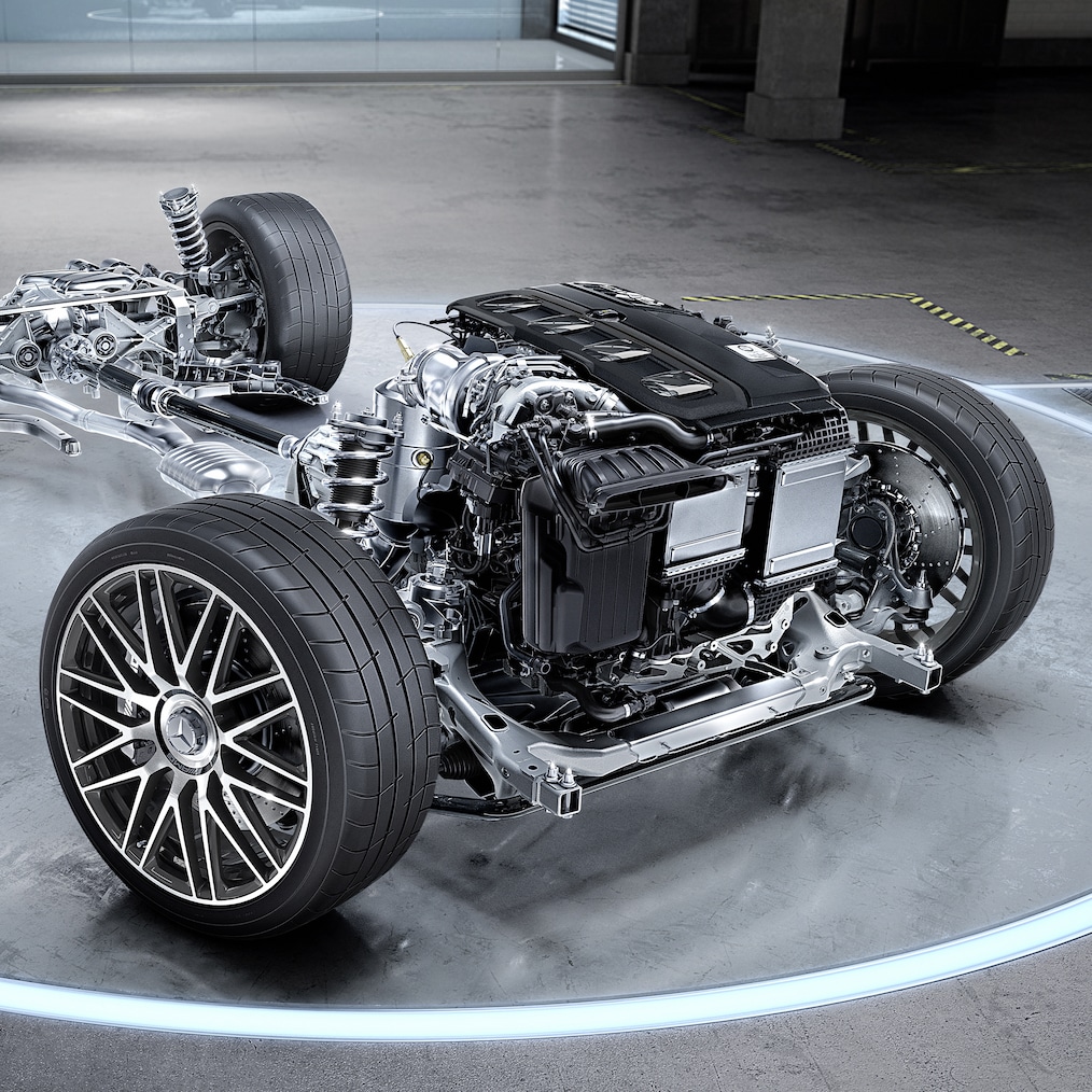 Prise de vue en mouvement de la Mercedes-AMG GT&nbsp;43 Coupé.