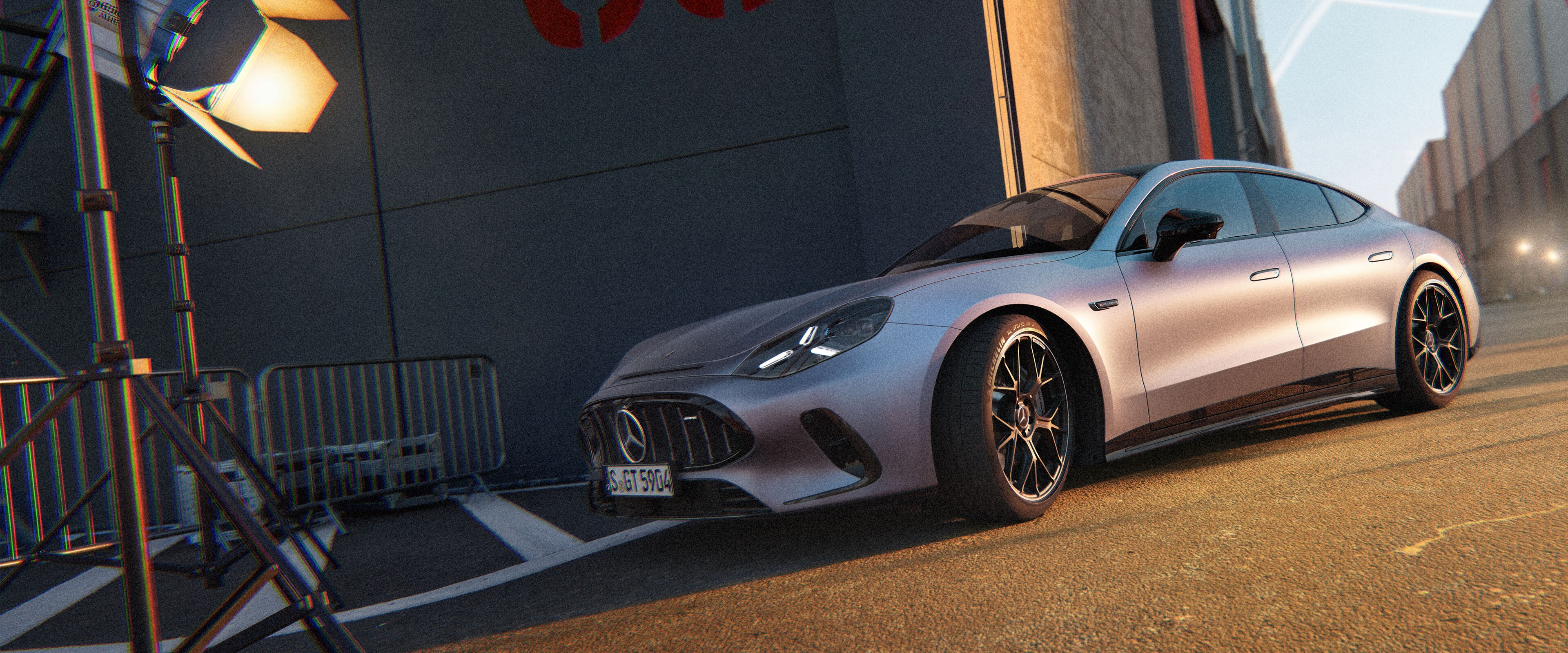 La Mercedes-AMG GT&nbsp;53 Coupé 4&nbsp;portes.