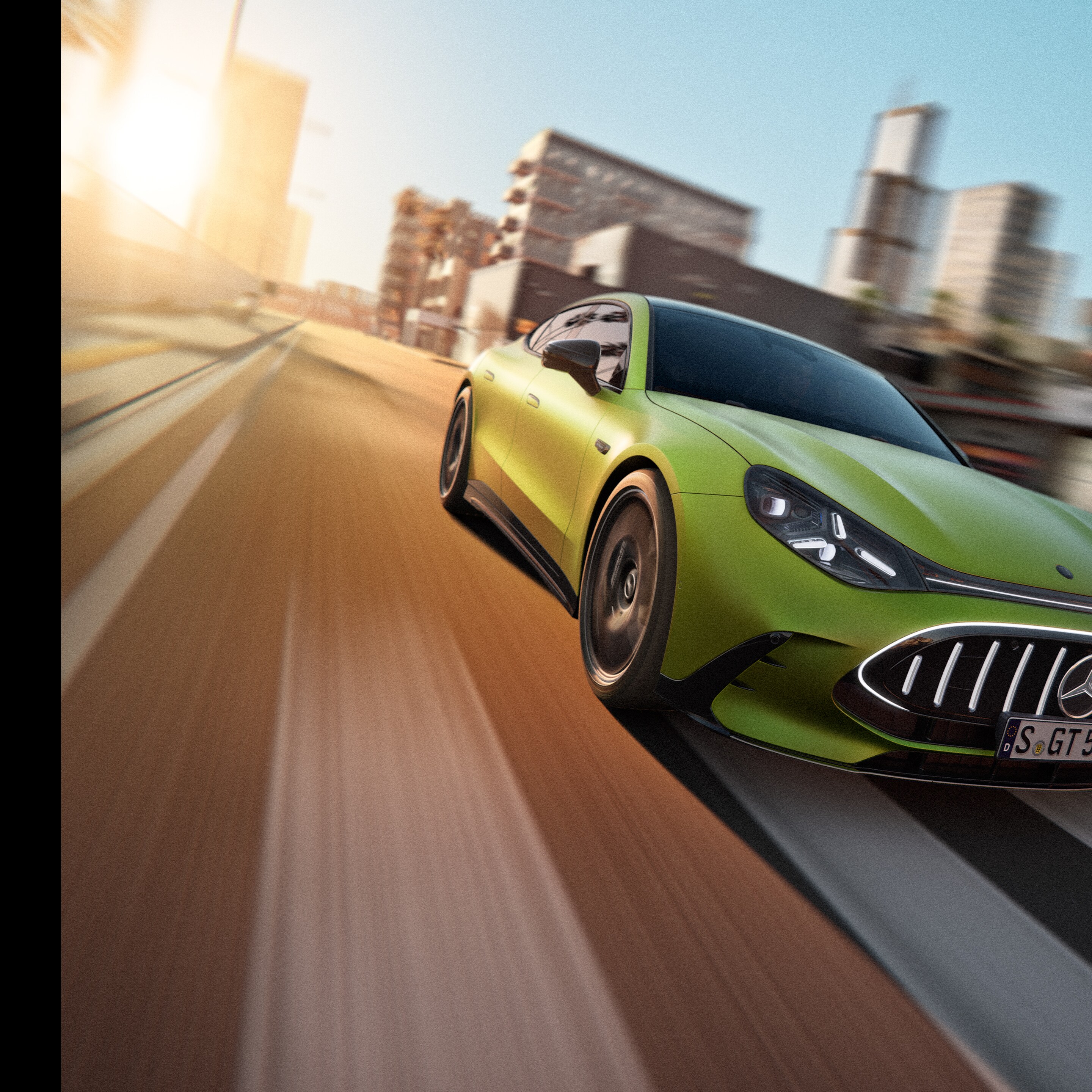 Das Exterieur des neuen GT 4-Türer Coupés von Mercedes-AMG.
