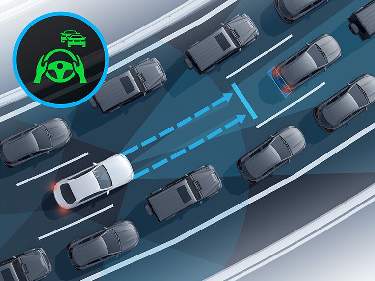 L’assistant d’encombrements actif de la Mercedes-Benz Classe C Break.