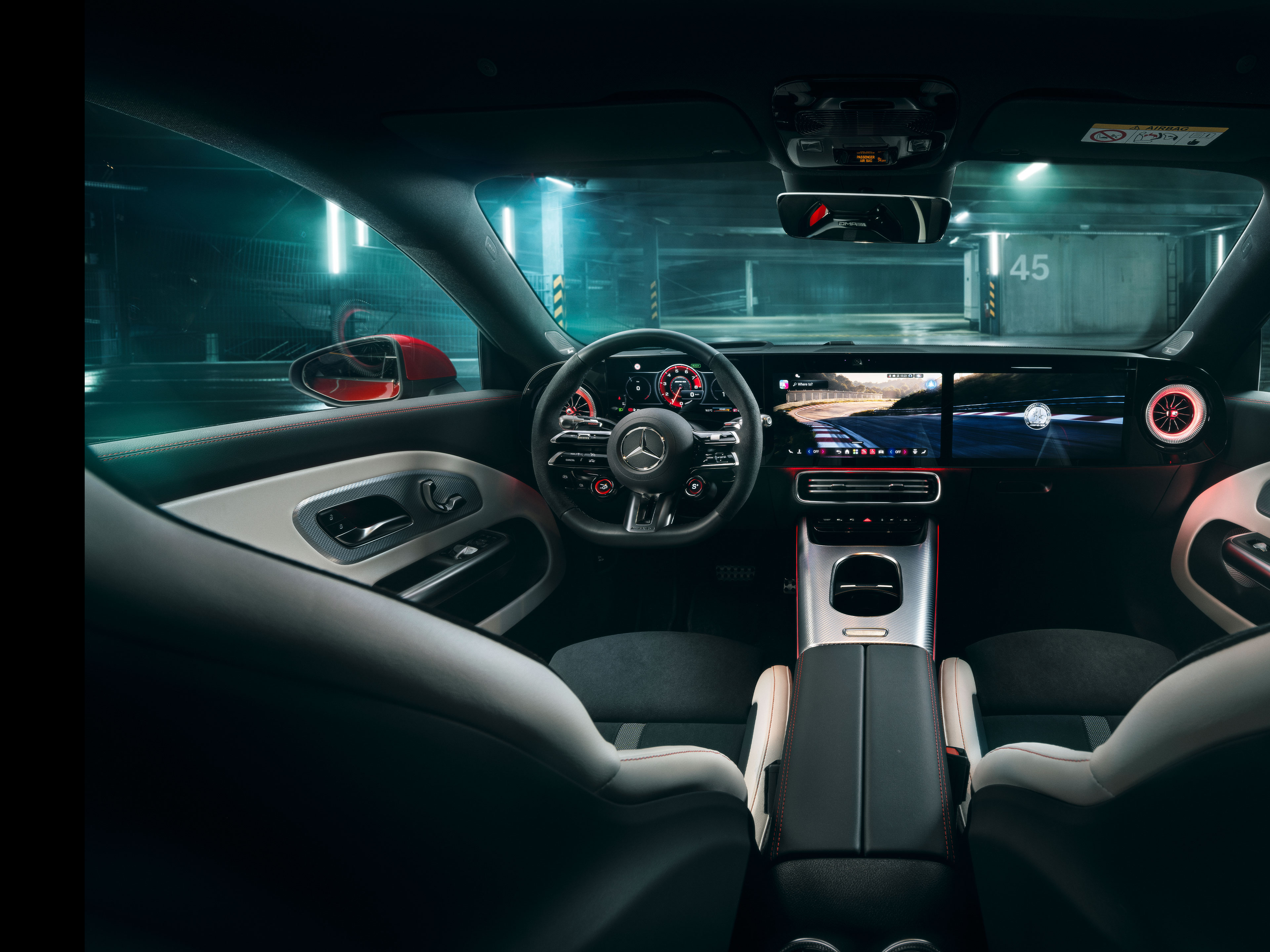 Interieur | CLA Shooting Brake | Mercedes-AMG Das Interieur des neue Mercedes-AMG CLA 45 4MATIC + Shooting Brake electric.