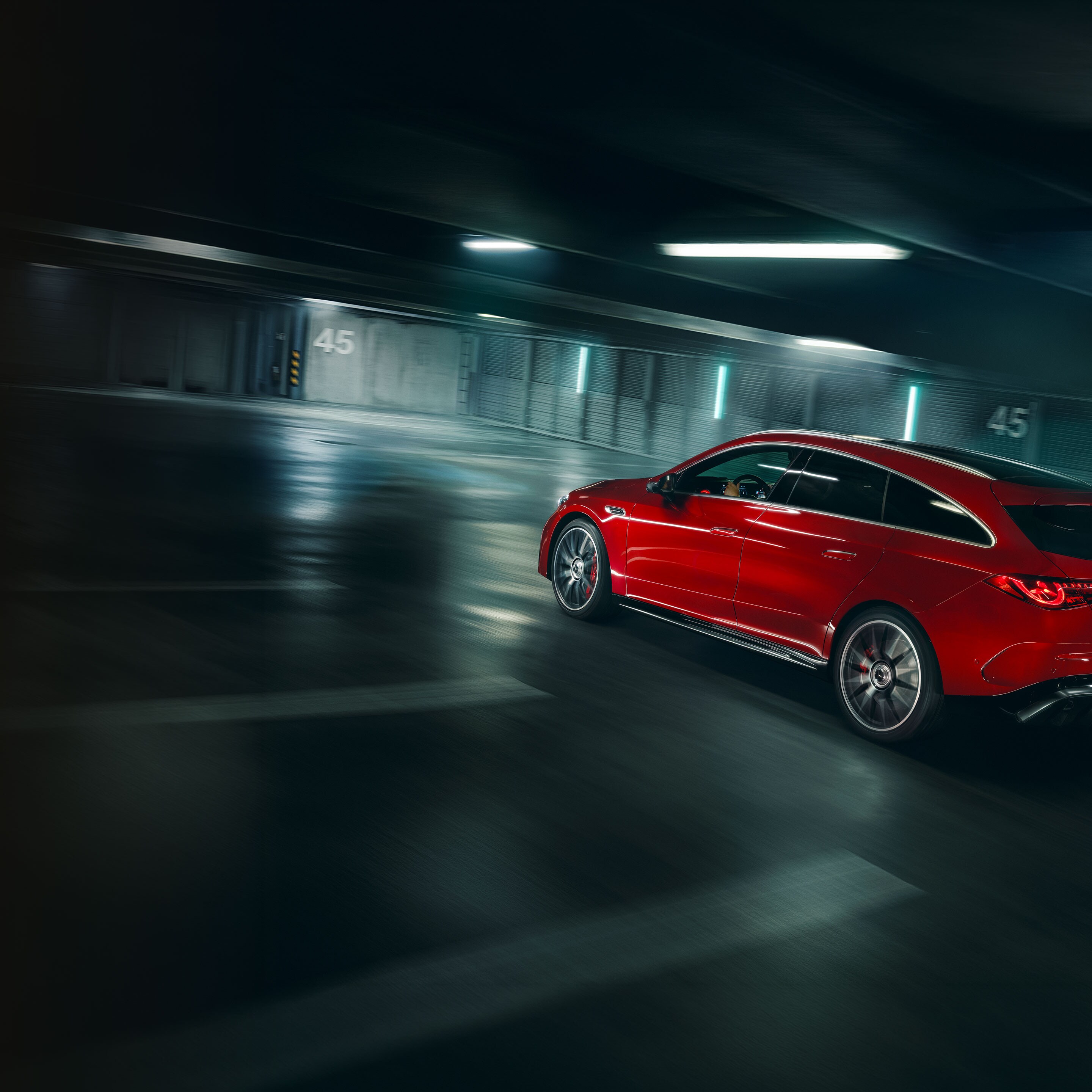 Les performances le nouveau Mercedes-AMG CLA 45 4MATIC+ Shooting Brake électrique.
