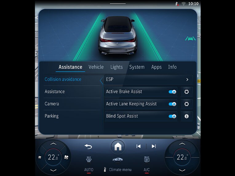 L’assistant de franchissement de ligne actif du CLE Cabriolet de Mercedes-Benz.