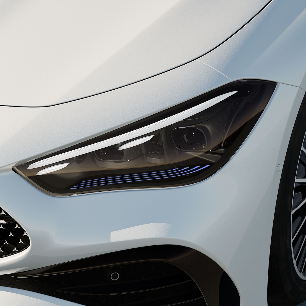 Un phare avec DIGITAL LIGHT de la Mercedes-Benz CLE Cabriolet.