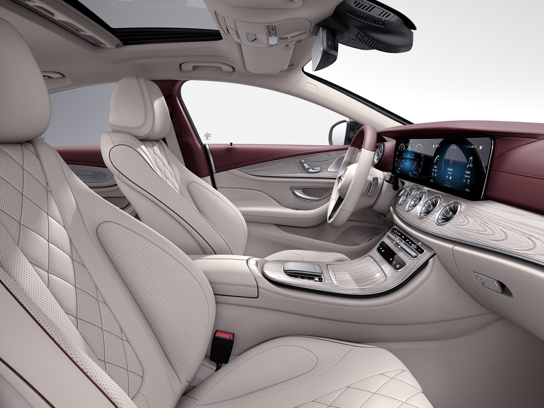 L'intérieur de la Mercedes-Benz CLS.
