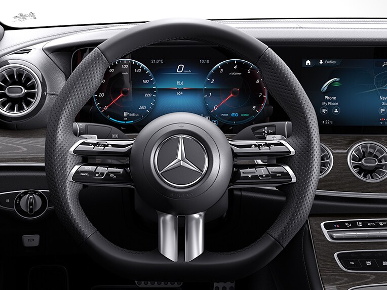 Le chauffage du volant de la Mercedes-Benz CLS.
