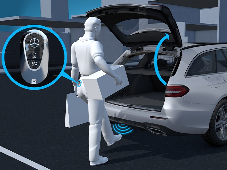 Une illustration de KEYLESS GO Confort dans la Mercedes-Benz CLS.
