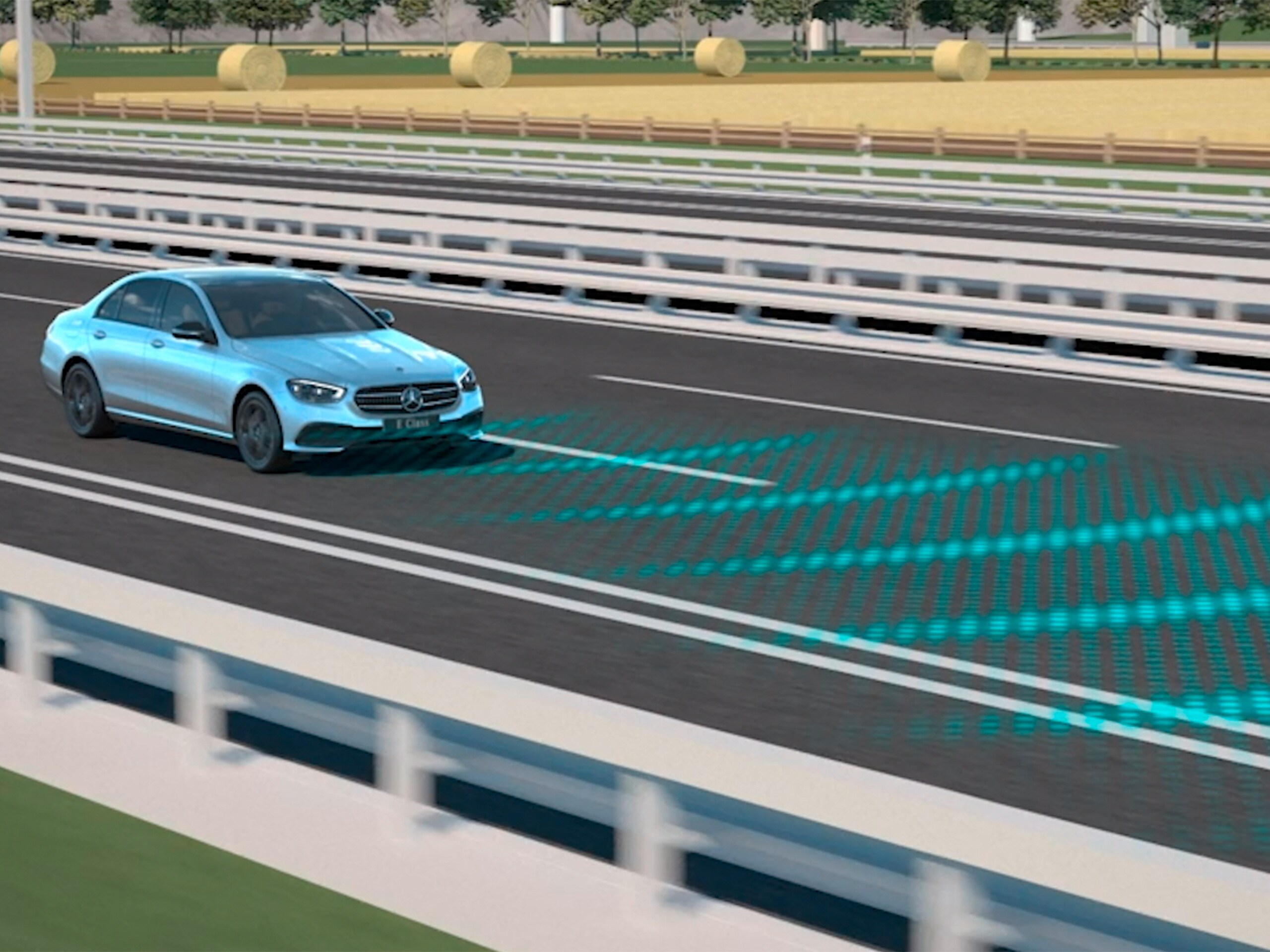 Das Video zeigt die Funktion des Aktiven Abstands-Assistent DISTRONIC im Mercedes-Benz CLS Coupé.