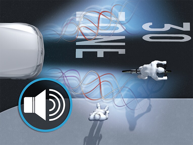 L'avertisseur sonore pour piétons de la Classe E de Mercedes-Benz.