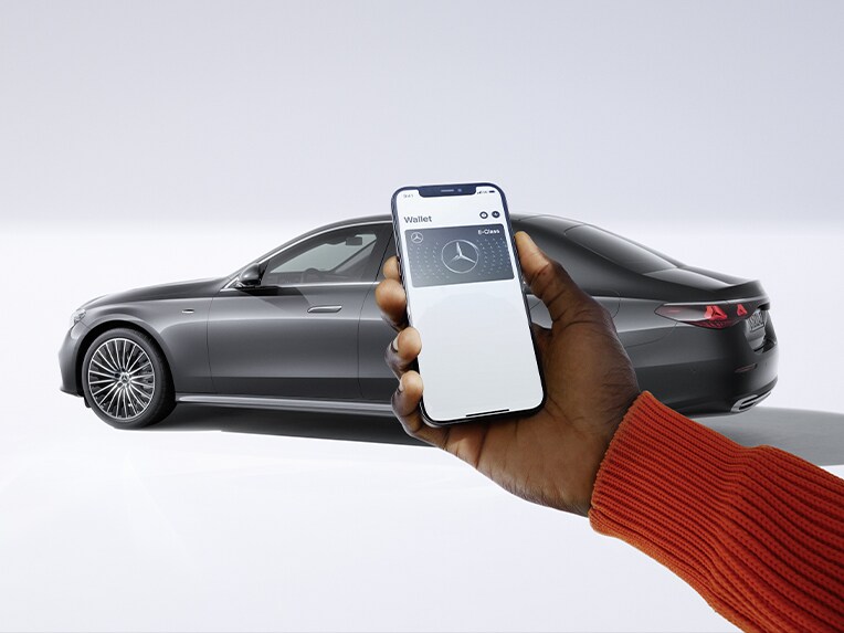 La clé de véhicule digitale de la Classe E Berline de Mercedes-Benz.
