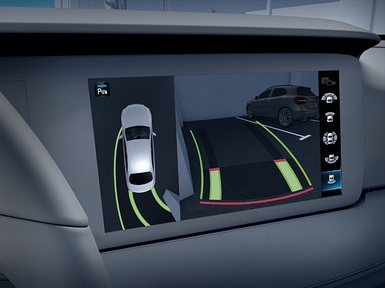 Das Park-Paket mit 360°-Kamera im neuen Mercedes EQE SUV in ???.