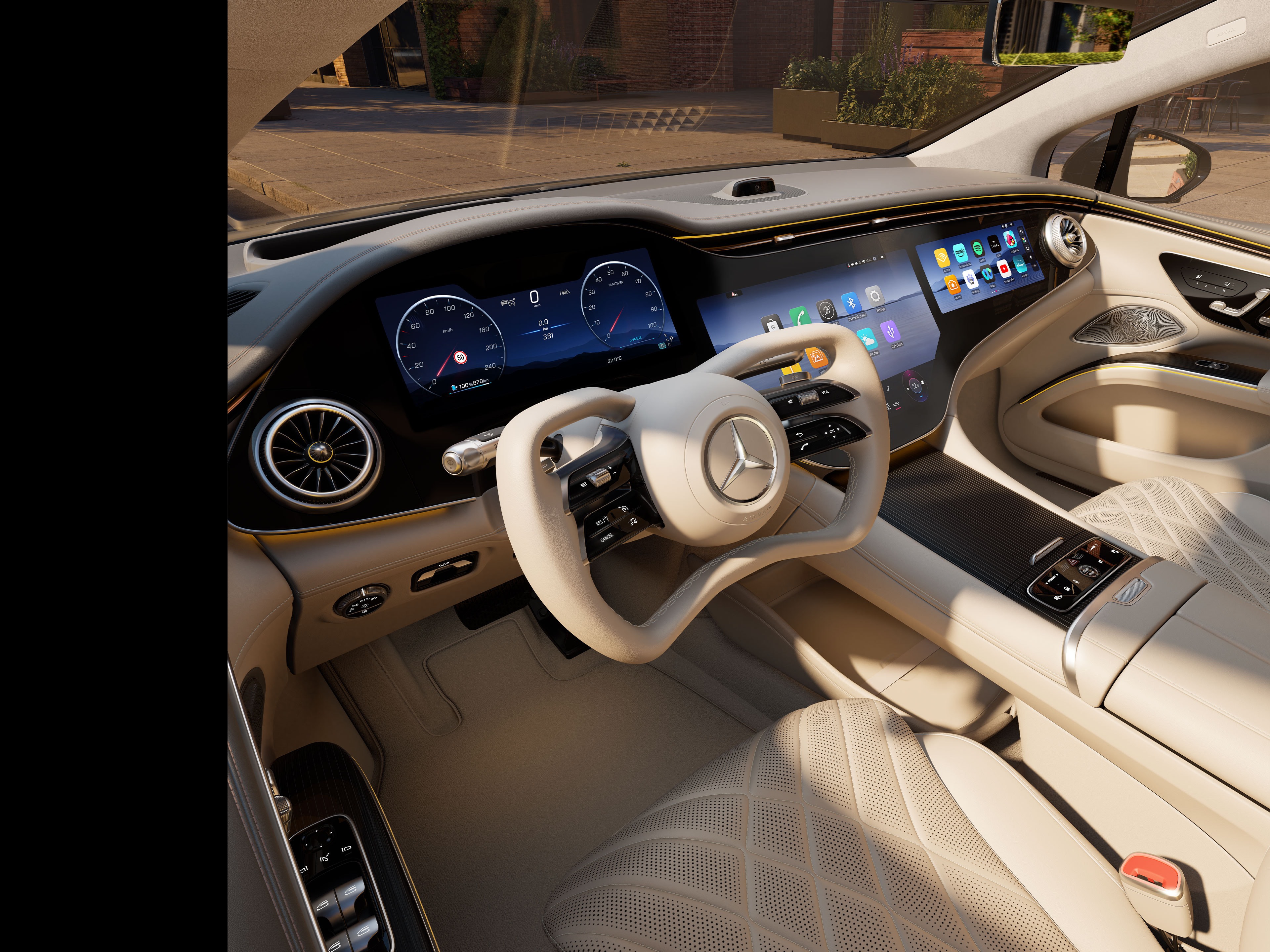 Interieur | EQS | Mercedes-Benz Das Interieur des neuen vollelektrischen EQS von Mercedes-Benz.