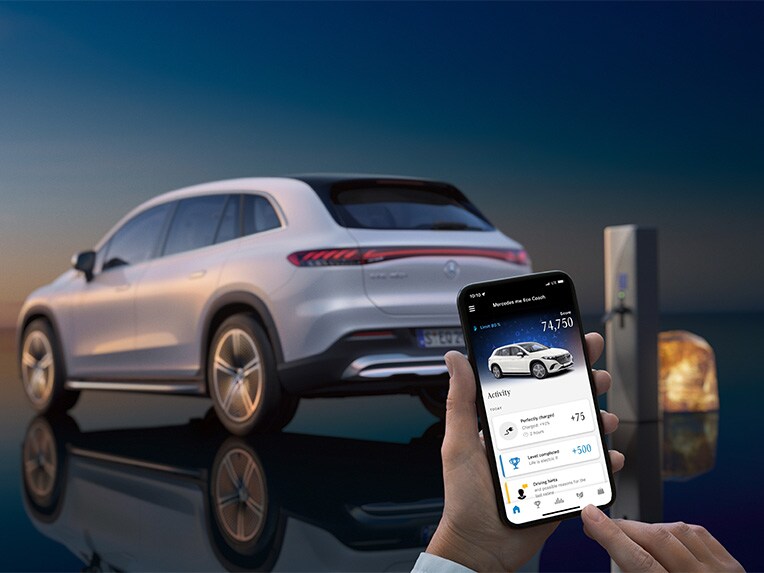 Die ECO Coach App des EQS SUV.