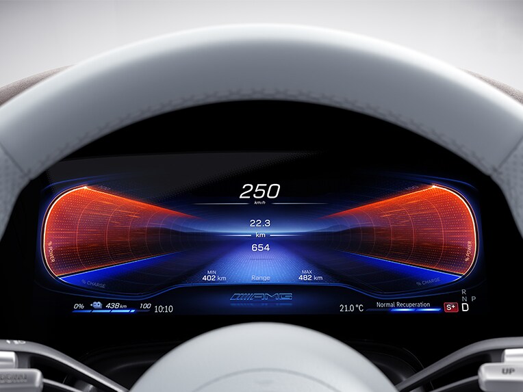 Funktionen des AMG DYNAMIC PLUS Paket im Cockpit des Mercedes-AMG 53 4MATIC+.