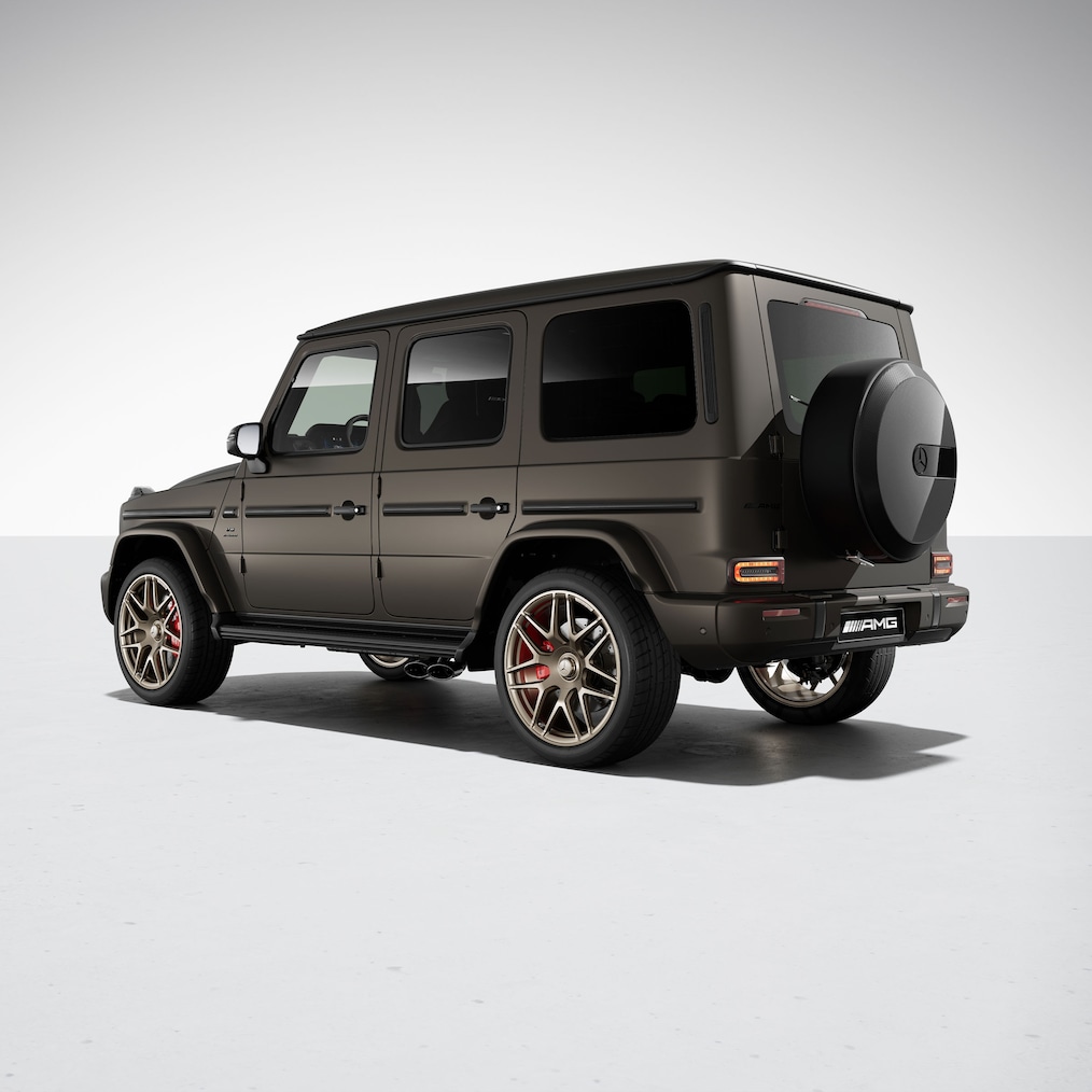 Seitenansicht eines Mercedes-AMG G 63 mit AMG Performance-Paket.