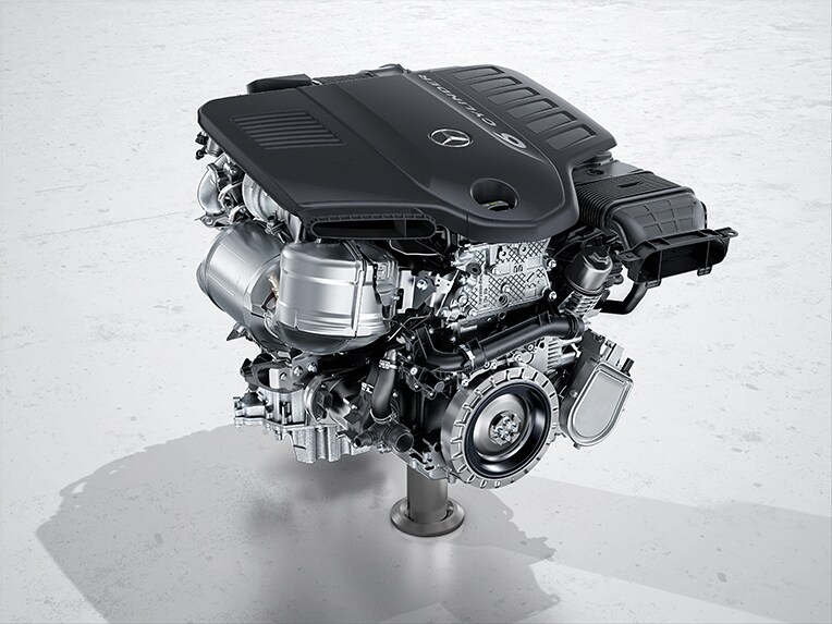 Motor mit integriertem Startgenerator 48V der G-Klasse von Mercedes-Benz.