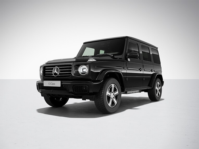 Die Mercedes-Benz G-Klasse mit der Serienausstattung Exterieur .