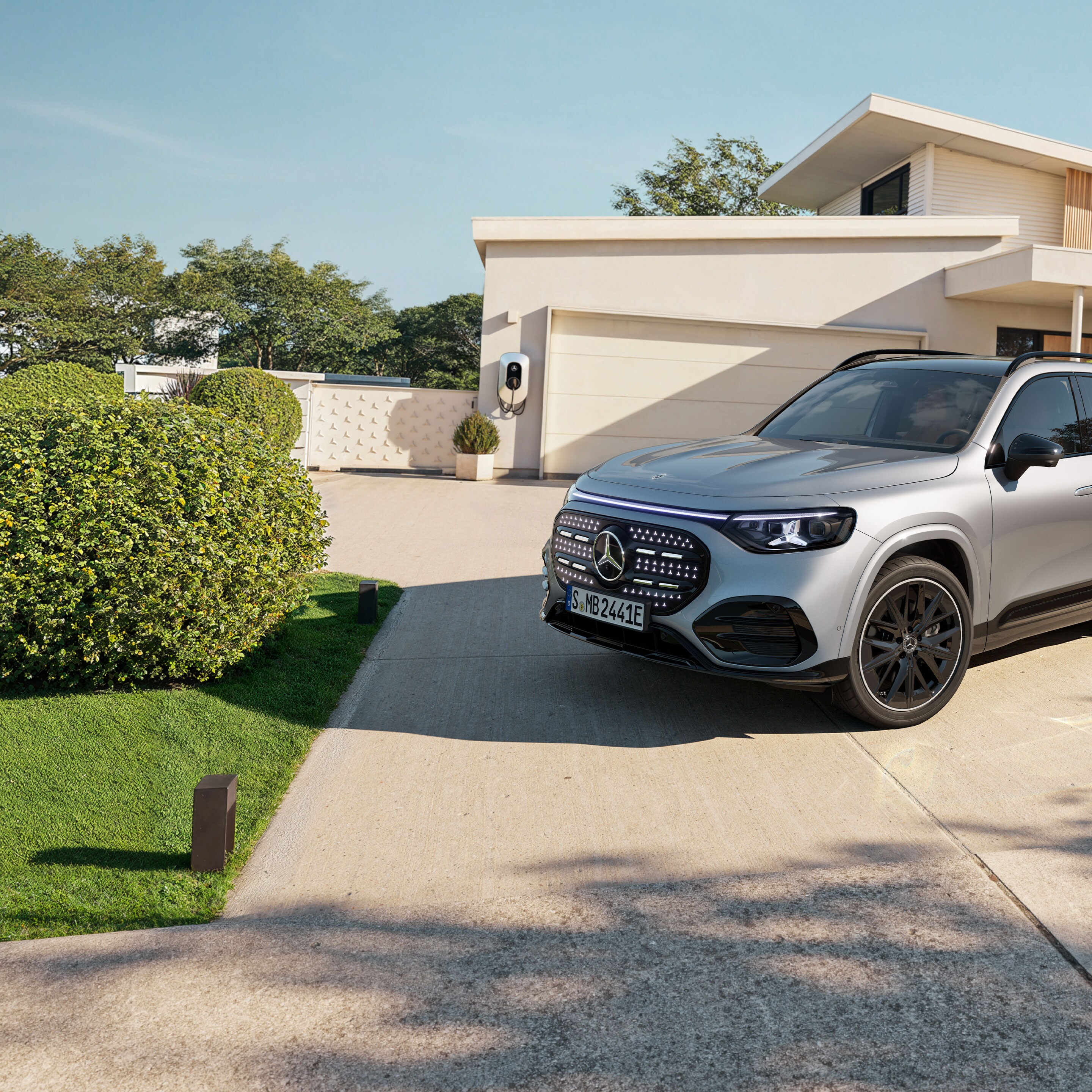 Das Exterieur des neuen elektrischen GLB von Mercedes-Benz.