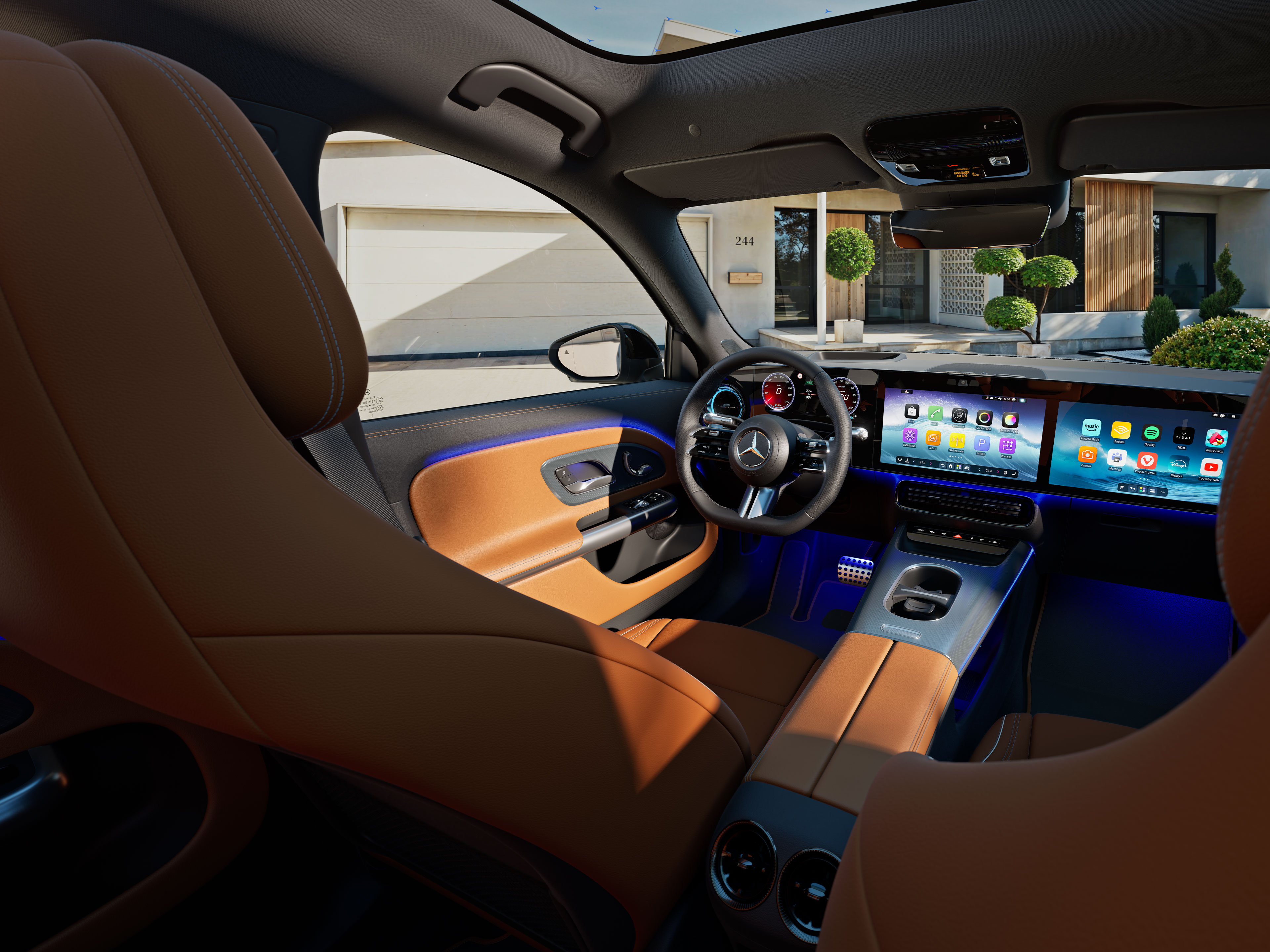 Interieur | Der neue elektrische GLB | Mercedes-Benz Das Interieur des neuen GLB von Mercedes-Benz.