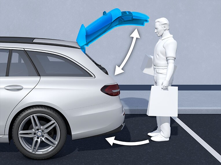 Représentation de HANDS-FREE ACCESS dans la Mercedes-Benz GLB.