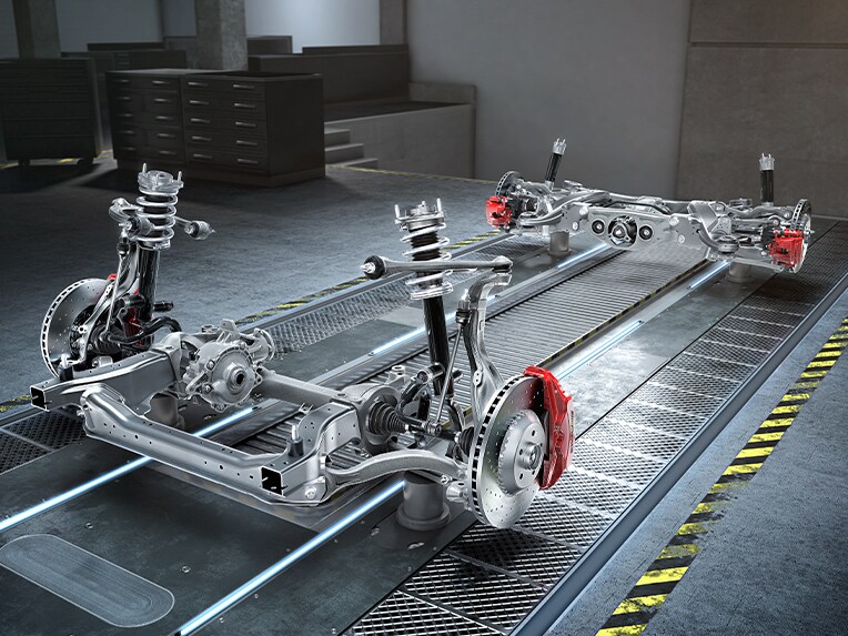 AMG ACTIVE RIDE CONTROL Wankstabilisierung im Mercedes-AMG GLC Coupé.
