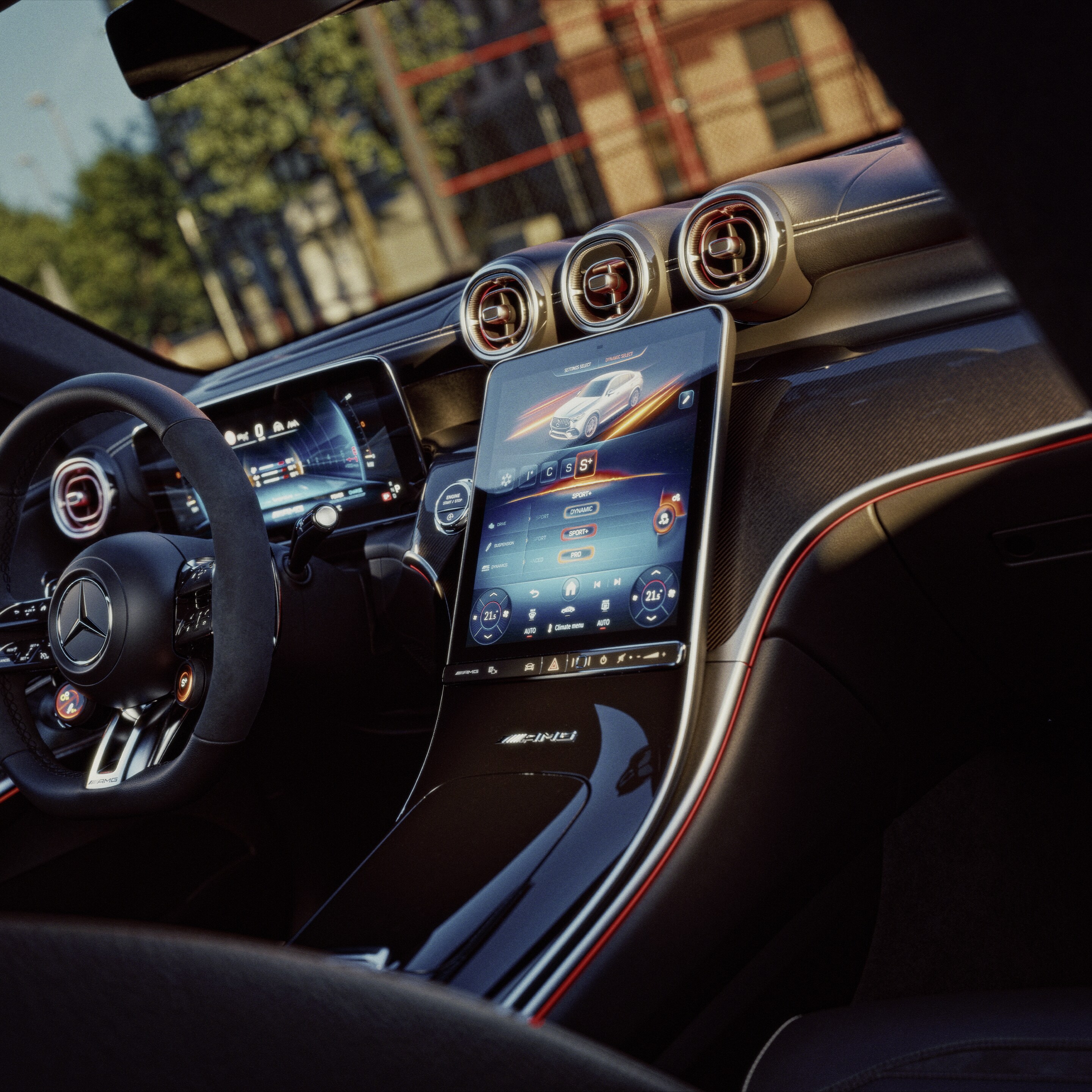 L'intérieur de la nouvelle Mercedes-AMG GLC Coupé.