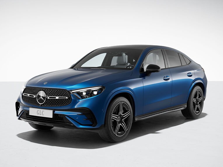 Das Mercedes-Benz GLC Coupé mit der Ausstattungslinie AMG Line sowie Night-Paket.