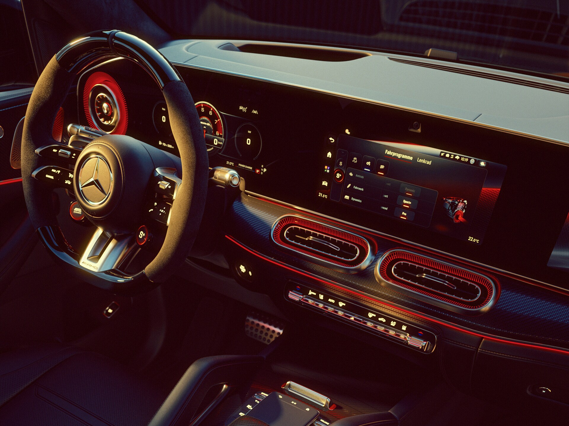 Le nouveau design intérieur de la Mercedes-AMG GLE&nbsp;63&nbsp;S 4MATIC+ Coupé.