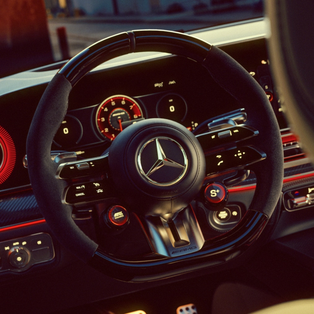 Le volant AMG dans la Mercedes-AMG GLE&nbsp;63&nbsp;S Coupé.