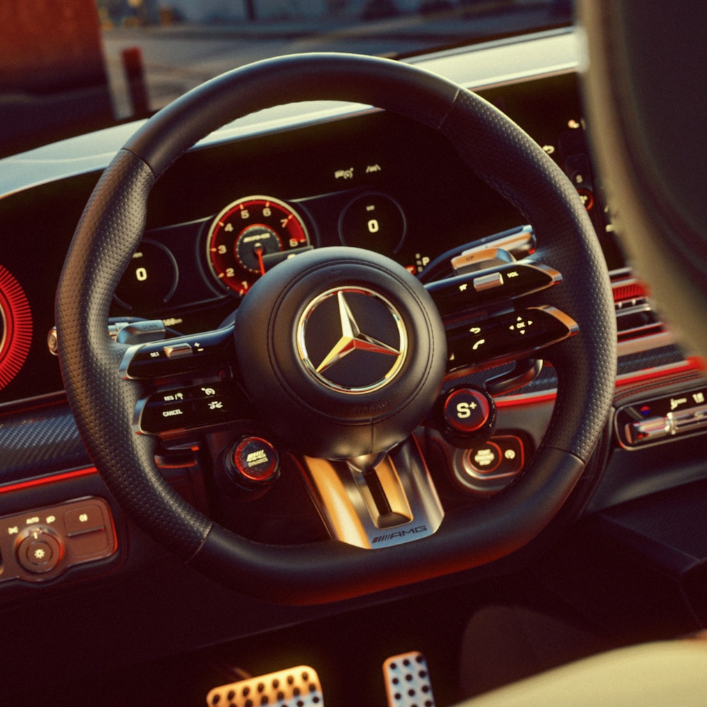 Das Lenkrad des GLE 63 von Mercedes-AMG.