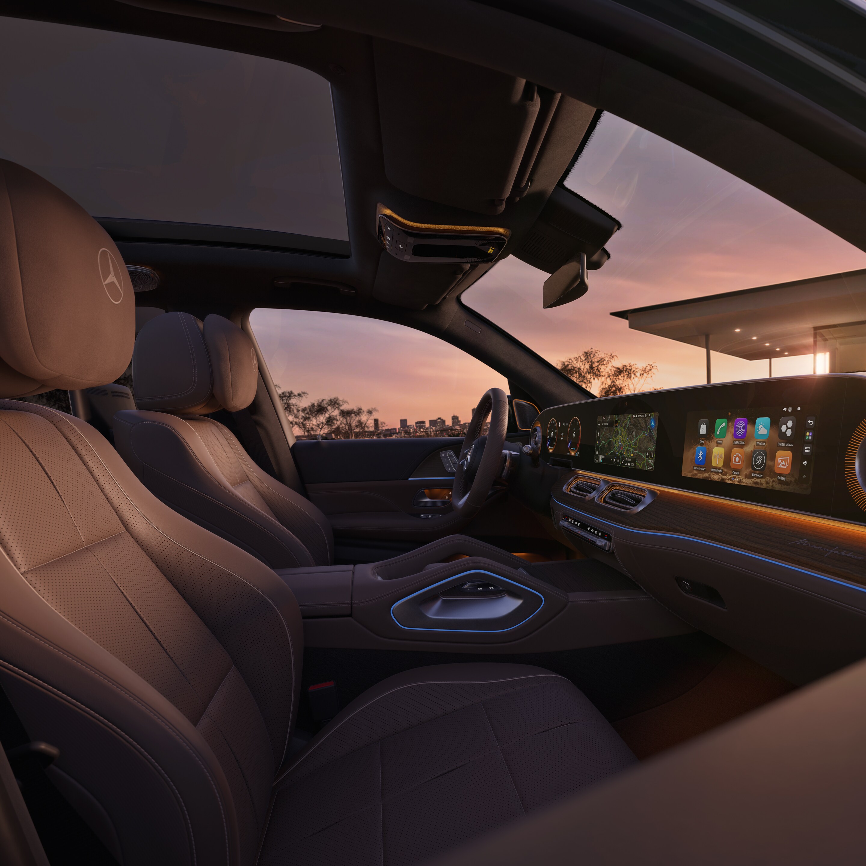 Das Interieur des neuen GLS von Mercedes-Benz.