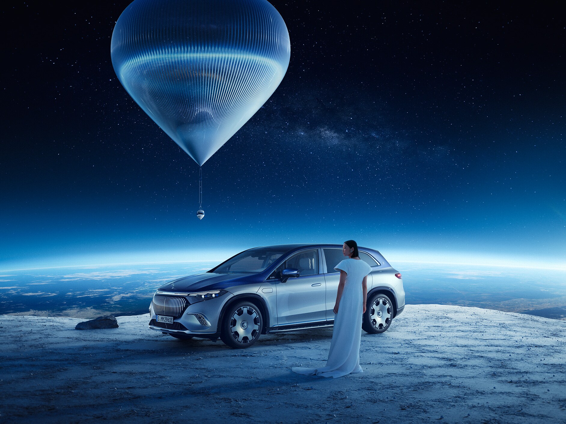 Die Zusammenarbeit von Mercedes-Maybach X Space Perspective.