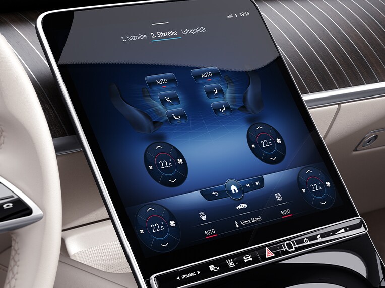 La Mercedes-Benz Classe S Berline version longue est équipée de la climatisation automatique THERMOTRONIC à l'arrière.