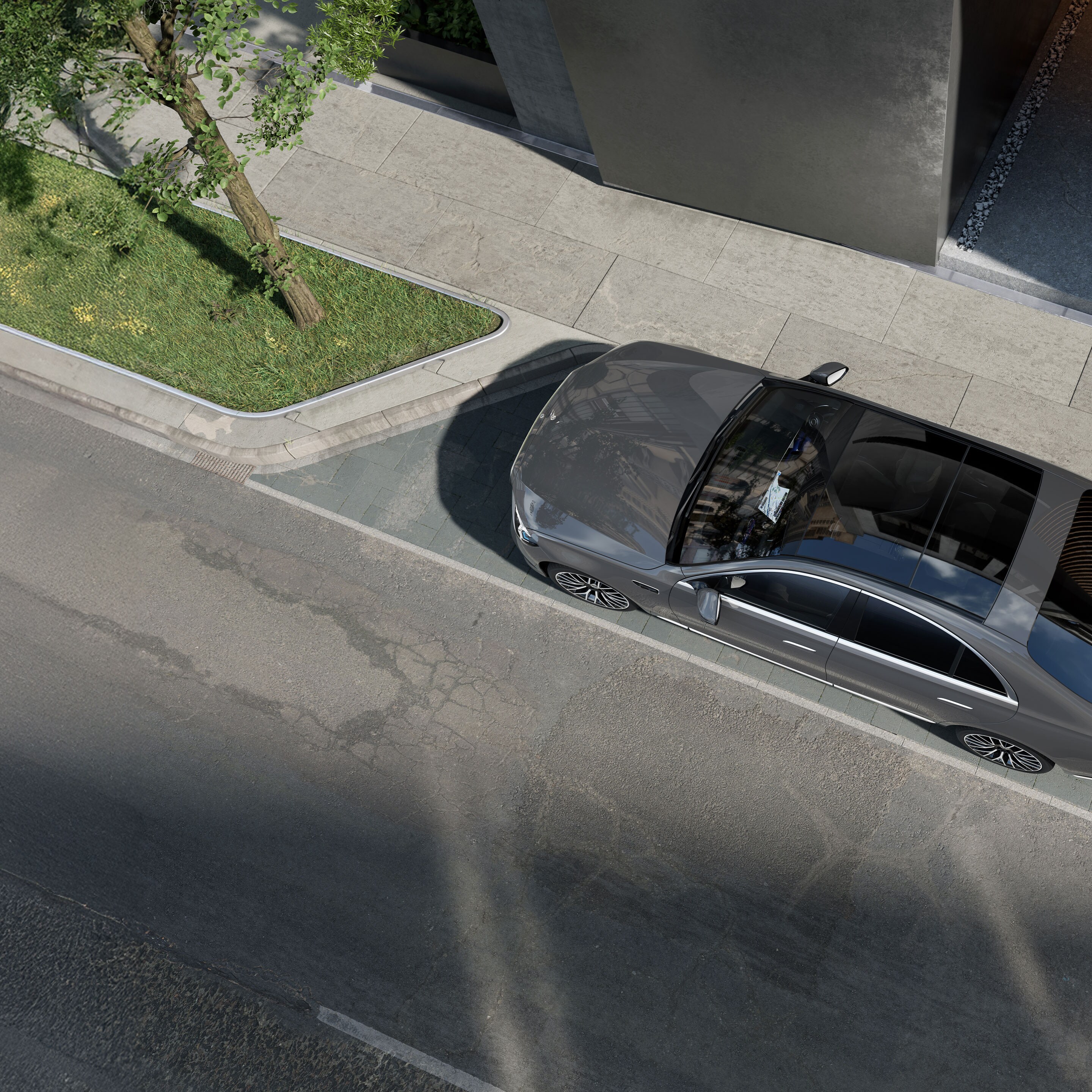 Das Exterieur der neuen Mercedes-Benz S-Klasse Limousine.