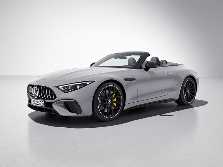 Das Exterieur des Mercedes-AMG SL Roadsters mit AMG Night-Paket.