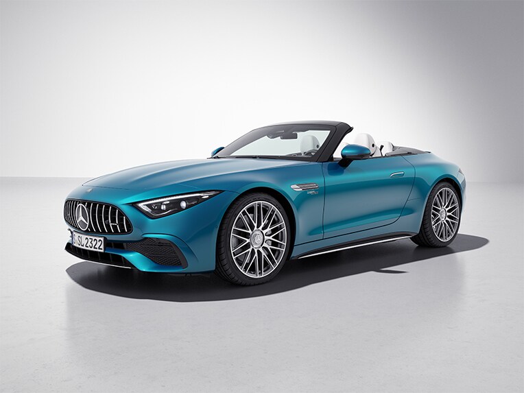 Das Exterieur des Mercedes-AMG SL Roadsters mit V8-Styling-Paket Exterieur