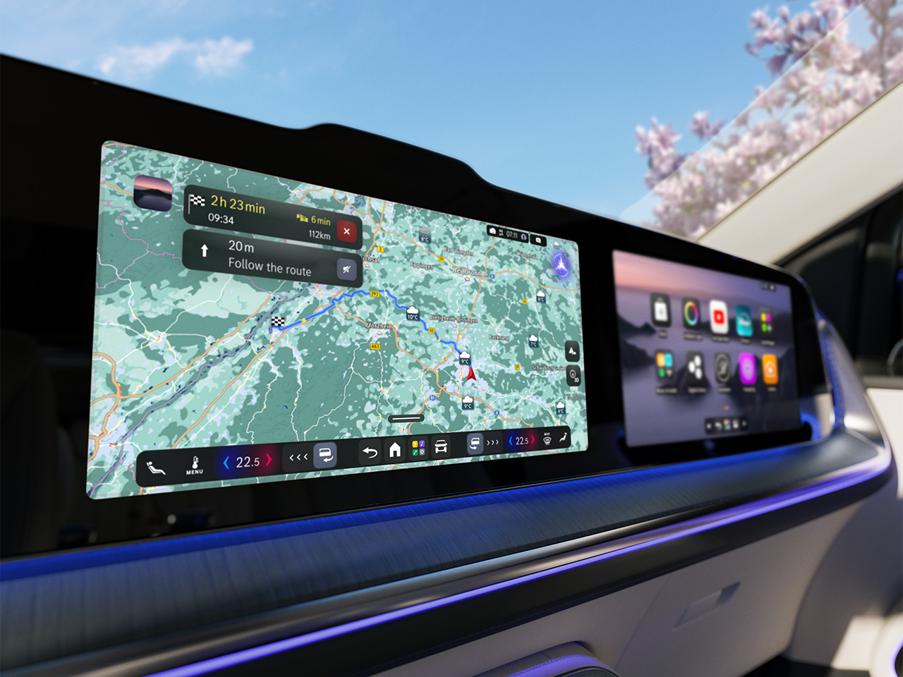 MBUX avec services connectés | VLE | Mercedes-Benz Le système MBUX est présenté avec ses différents services connectés tels que l'assistant virtuel MBUX, la navigation MBUX et GUARD 360°.
