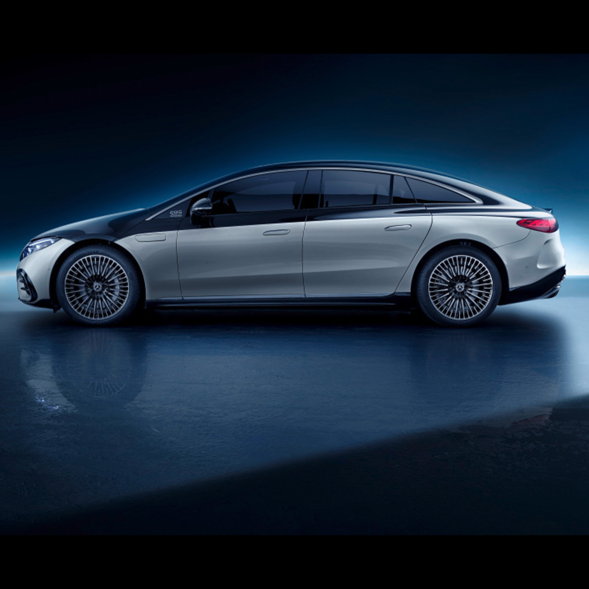 EQS | Modèles électrique de Mercedes-Benz Vue latérale de la Mercedes EQS