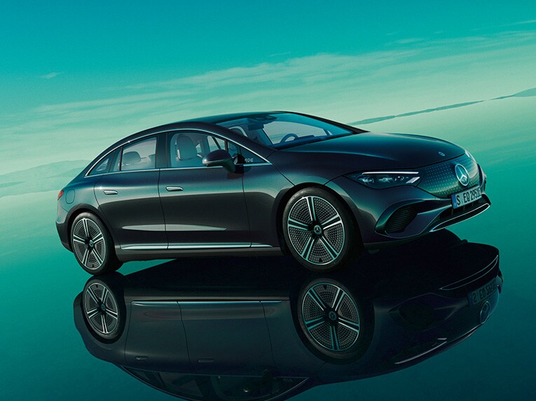 Seitenansicht vom Mercedes EQE