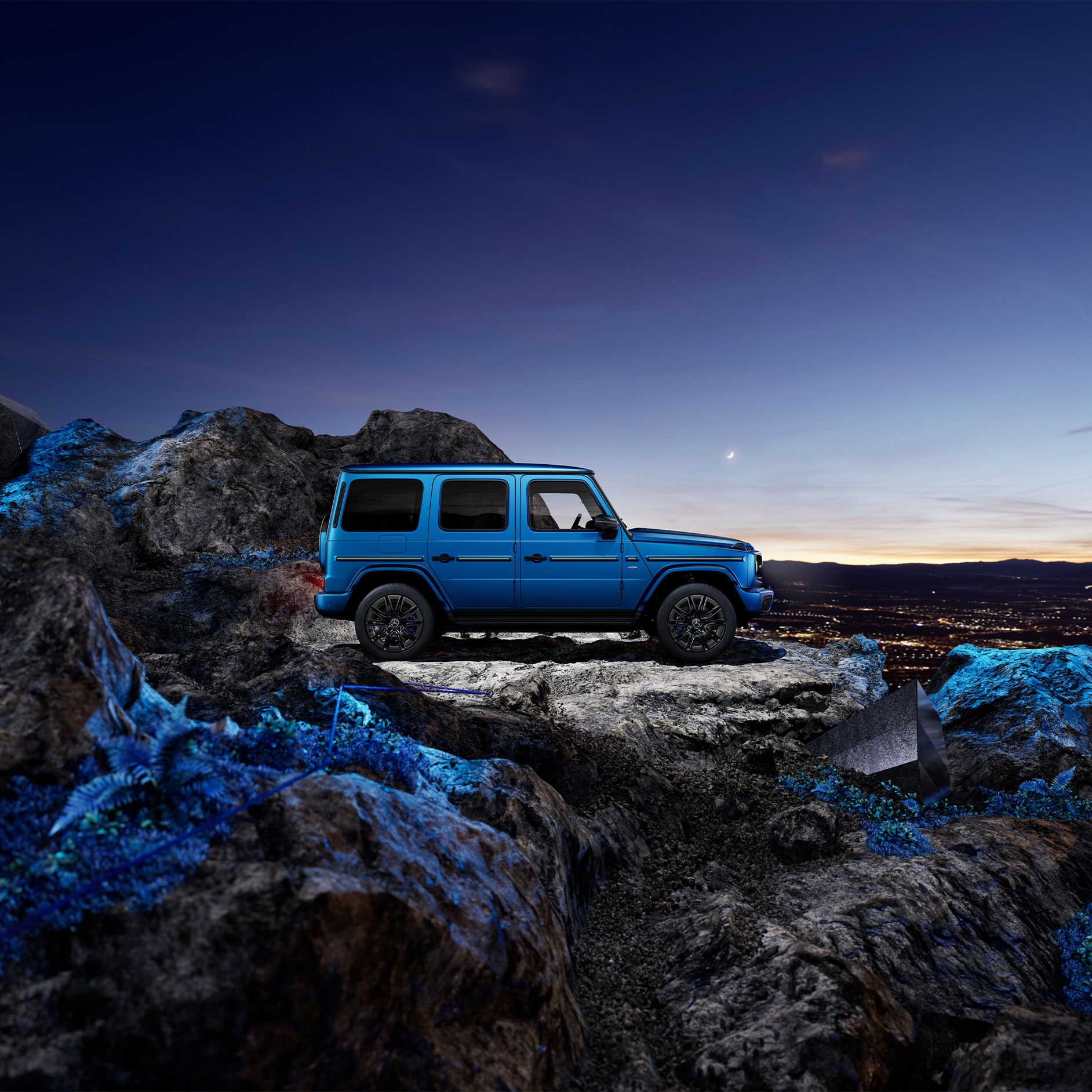 Vollelektrische G-Klasse | Elektrofahrzeuge | Mercedes-Benz Die vollelektrische Mercedes-Benz G-Klasse.
