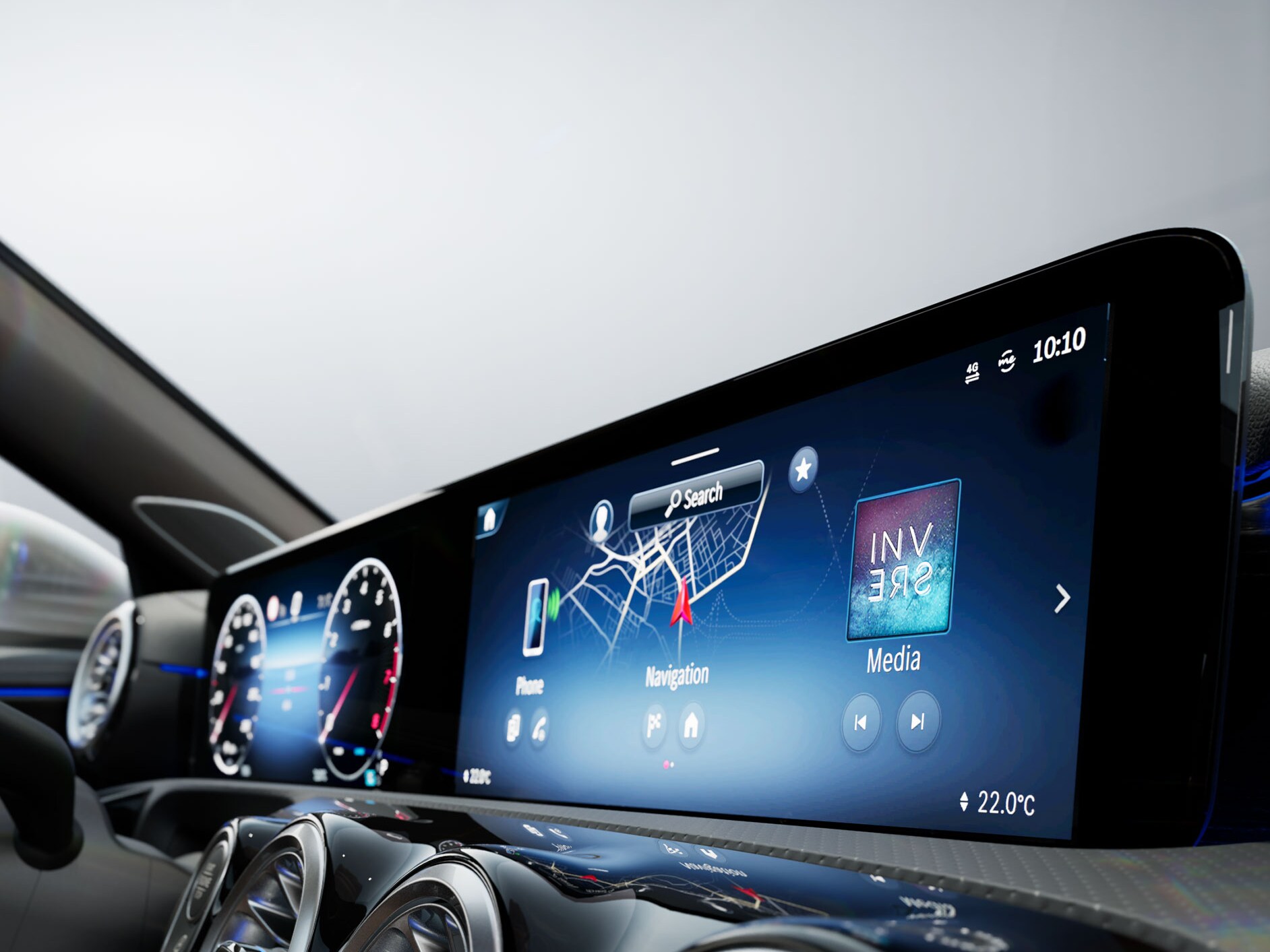 Das Interieur eines Mercedes-Benz.