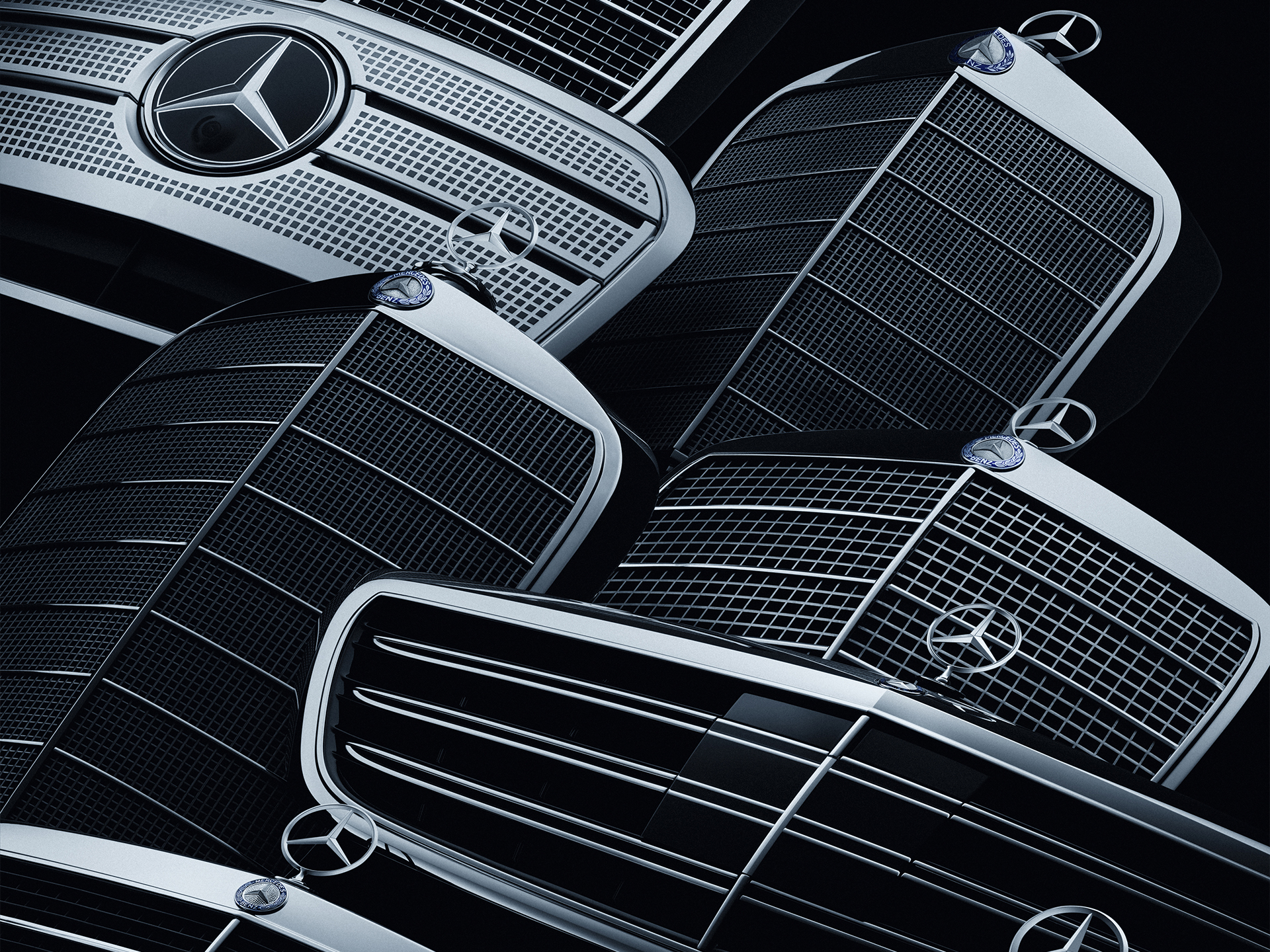 Qualität | Mercedes-Benz Sammlung von Mercedes-Benz Kühlergrills.