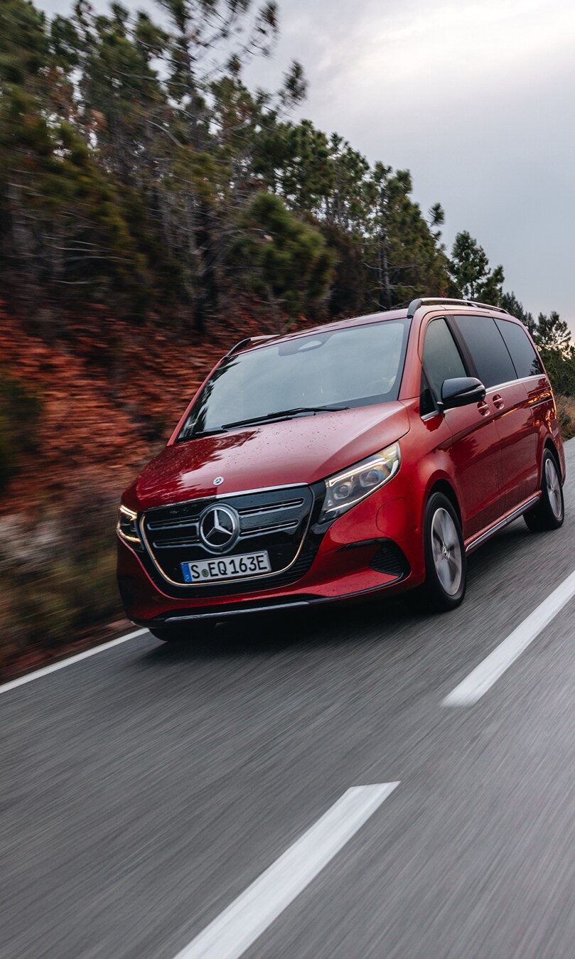 L'extérieur du Mercedes-Benz EQV.