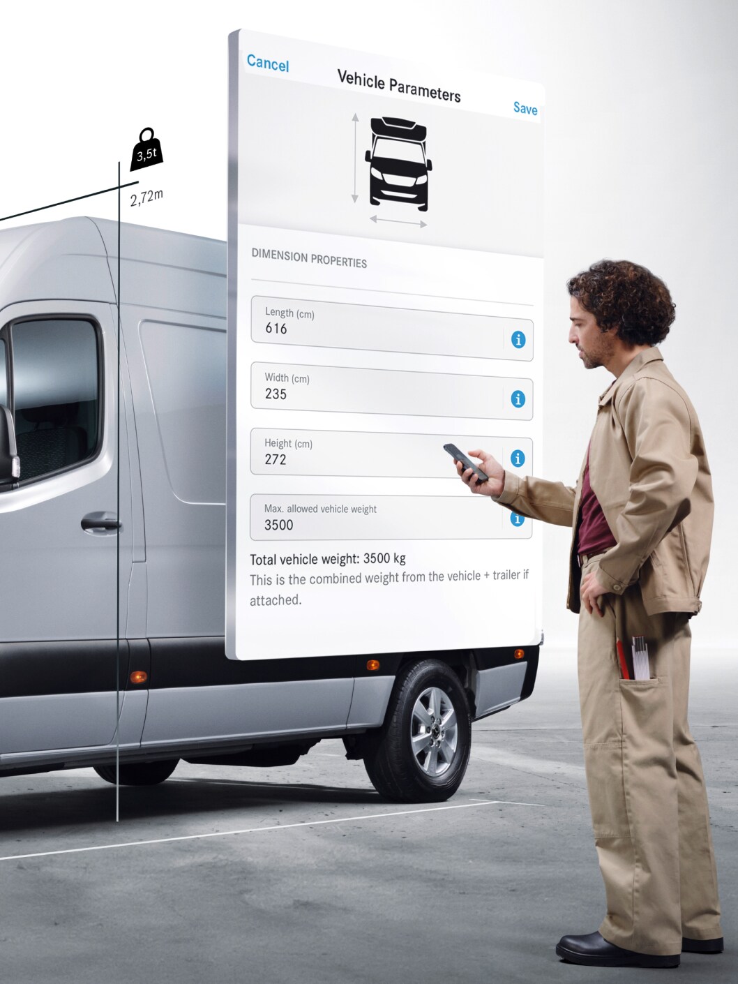 Die Digitalen Extras des Mercedes-Benz eSprinter Kastenwagen.